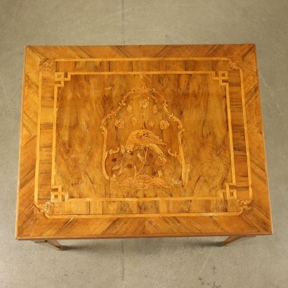 Neoclassical Game Table Walnut Maple - Italy XVIII Century