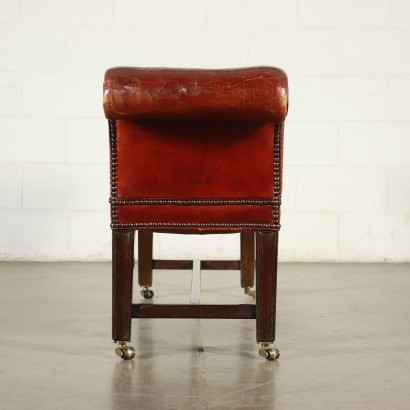 Leather English Sofa Mahogany Brass England 19th Century