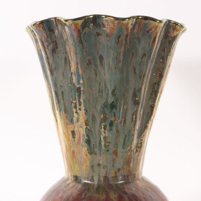 Ceramic Vase V. Mazzotti Albisola Manufacture Italy 20th Century