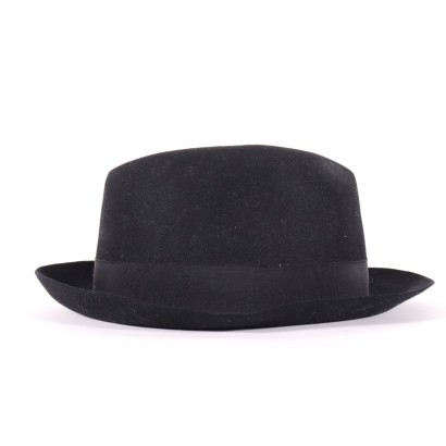 Vintage Black Borsalino Hat Italy