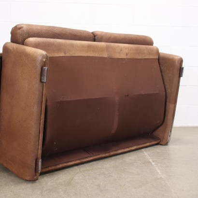 Coronado 2 Seater Sofa by B&B Foam Leather Italy 1970s