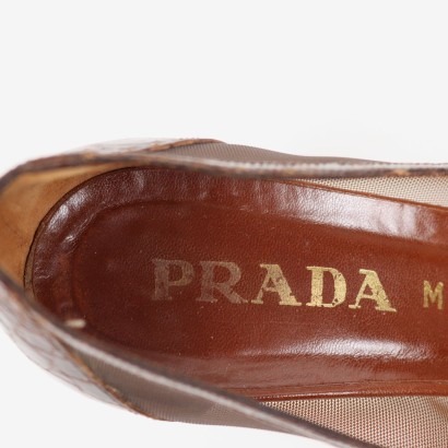 Décolleté Prada Vintage Cuir Italie Années 1980-1990