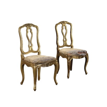 antigüedades, silla, sillas antiguas, silla antigua, silla italiana antigua, silla antigua, silla neoclásica, silla del siglo XIX, par de sillas de estilo