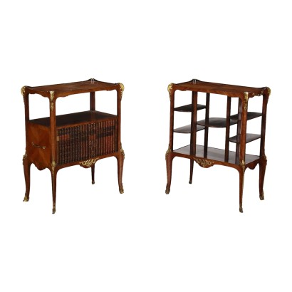 Bookcase and Étagère Mahogany Bronze Napoleon III - France XIX Century