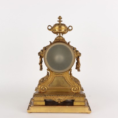 Triptych Clock G. Philippe Bronze France XIX Century