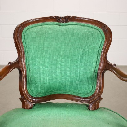 Paire de Fauteuils Baroque Noyer - Italie XVIII-XX Siècle