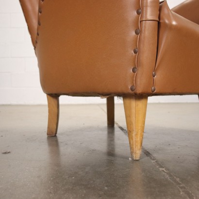 Pair of Armchairs Fake Leather Italy 1950s