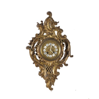 Rococo Style Wall Clock Bronze Italy XIX Century