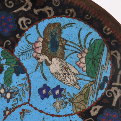 Cloisonnè Teller Kupfer Japan XIX-XX Jhd