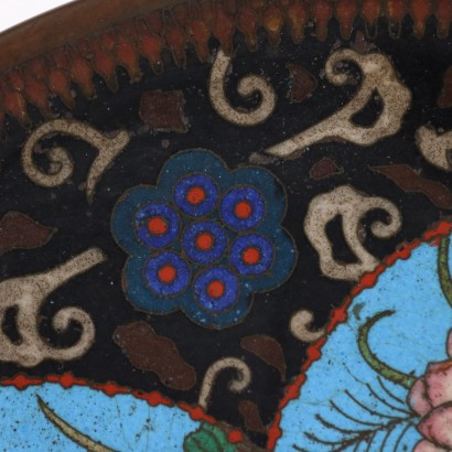 Assiette Cloisonné Cuivre Japon XIX-XX Siècle