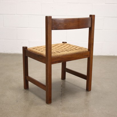 Poltronova Torbecchia Groupe de 5 Chaises Hêtre Italie Années 1970