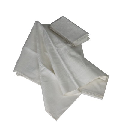 Nappe avec 10 Serviettes Coton Italie XX Siècle