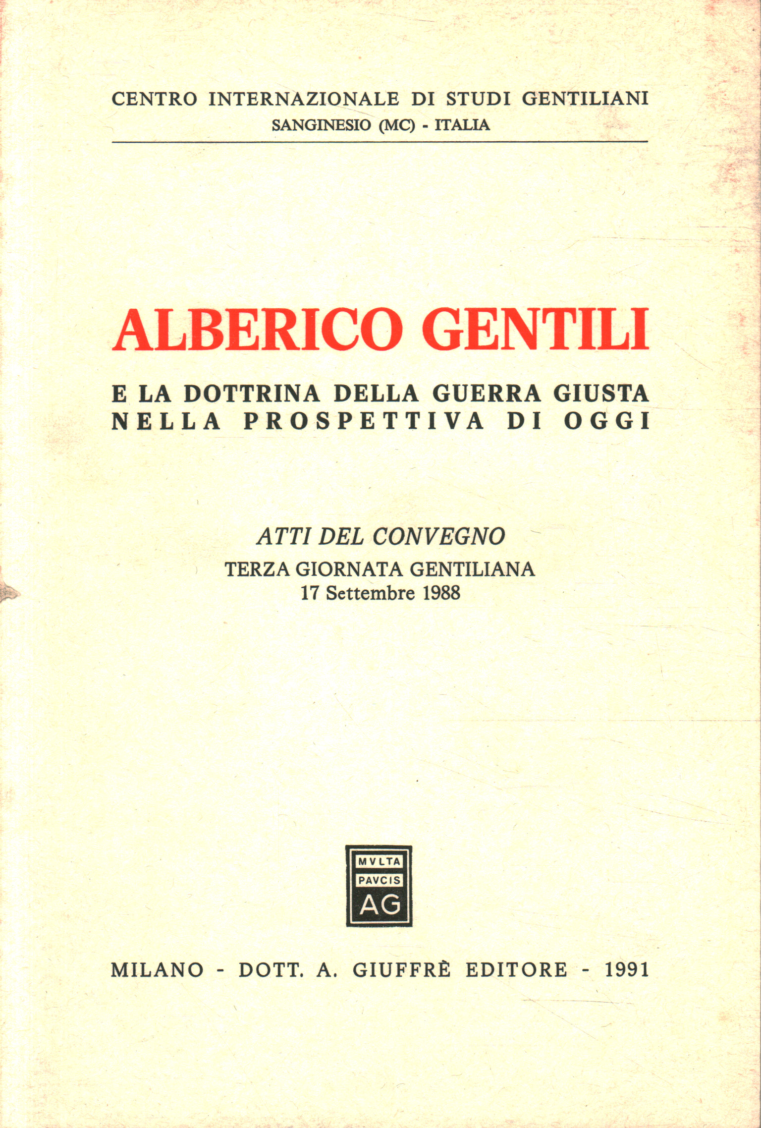 Alberico Gentili et la doctrine du g