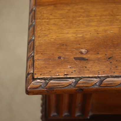 Neoclassical Table and Pair of Consoles Walnut Italy XVIII Century