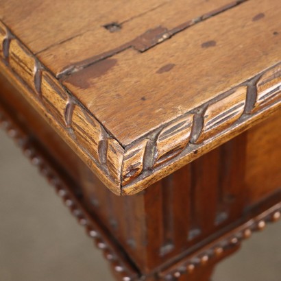 Neoclassical Table and Pair of Consoles Walnut Italy XVIII Century