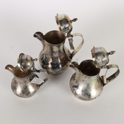 antigüedades, objetos, objetos antiguos, objetos antiguos, objetos italianos antiguos, objetos antiguos, objetos neoclásicos, objetos del siglo XIX, Cus Manufacturing Silver Teapot Group