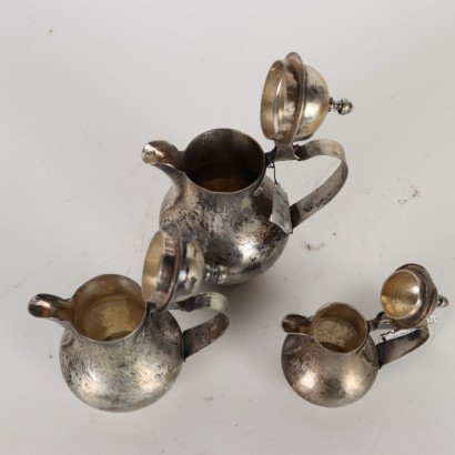 Group of 6 Teapot Man. Cusi Silver Italy XX Century