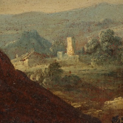 arte, arte italiano, pintura italiana antigua,Paisaje con San Jerónimo penitente,Paisaje con San Jerónimo penitente