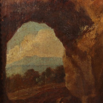 arte, arte italiana, pittura antica italiana,Paesaggio con San Gerolamo penitente,Paesaggio con San Gerolamo penitente