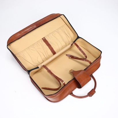 Vintage Ferrari Suitcase Set Leather Italy 1980s