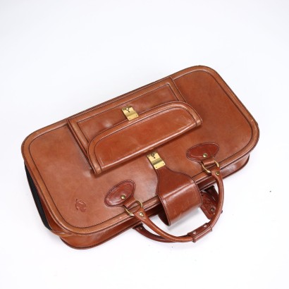 Vintage Ferrari Suitcase Set Leather Italy 1980s