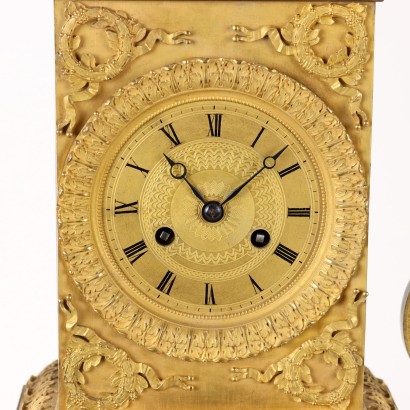 Table Clock Gilded Bronze France XIX Century