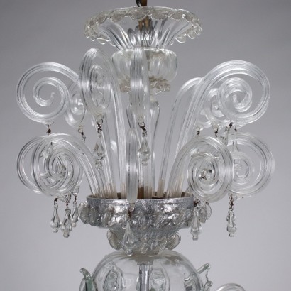 Murano Chandelier Glass Italy XX Century