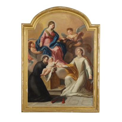 Sujet Sacré Huile sur Toile Italie XVII-XVIII Siècle