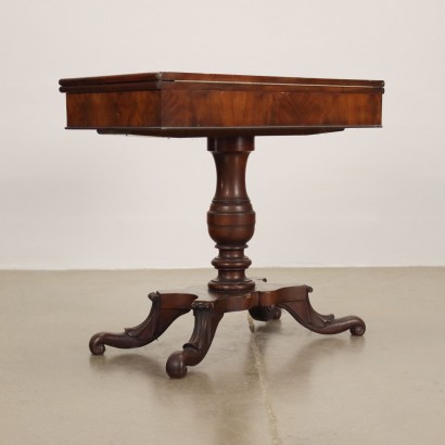 Game Table Mahogany Italy XIX Century