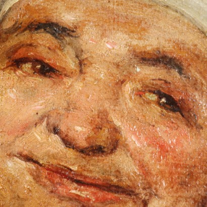 Huile sur Toile Portrait Satirique France XIX Siècle