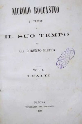 Niccolò Boccasino di Trevigi e il suo tempo