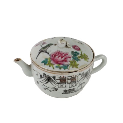 Théière Porcelaine Chine XIX Siècle