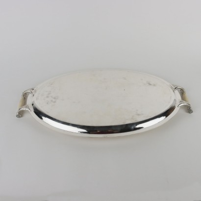 Messulam Man. Tray Silver Italy XX Century