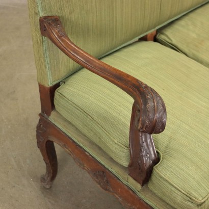 antigüedades, sofas, sofas antiguos, sofas antiguos, sofas italianos antiguos, sofa antiguo, sofa neoclasico, sofa siglo XIX, sofa barroco nogal