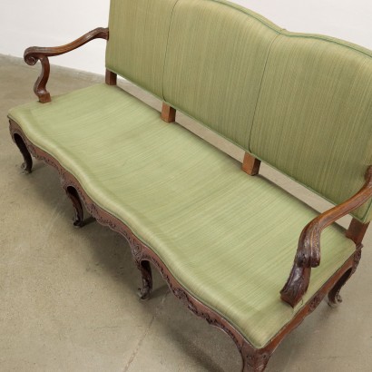 antigüedades, sofas, sofas antiguos, sofas antiguos, sofas italianos antiguos, sofa antiguo, sofa neoclasico, sofa siglo XIX, sofa barroco nogal