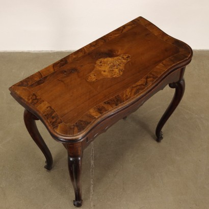 Table Pliante Baroque Bois Italie XVIII Siècle