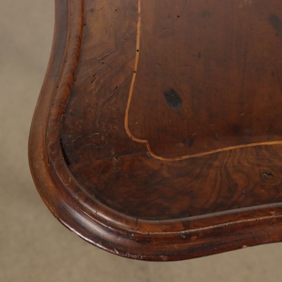 Table Pliante Baroque Bois Italie XVIII Siècle