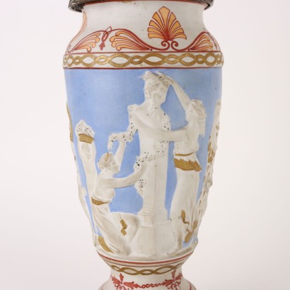 antiquariato, lampada da tavolo, antiquariato lampade da tavolo, lampada da tavolo antica, lampada da tavolo antica italiana, lampada da tavolo di antiquariato, lampada da tavolo neoclassico, lampada da tavolo del 800,Lampada ad Olio in Ceramica