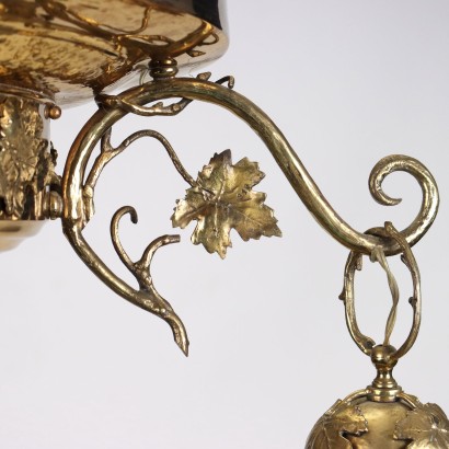 Liberty Chandelier Brass Italy XX Century