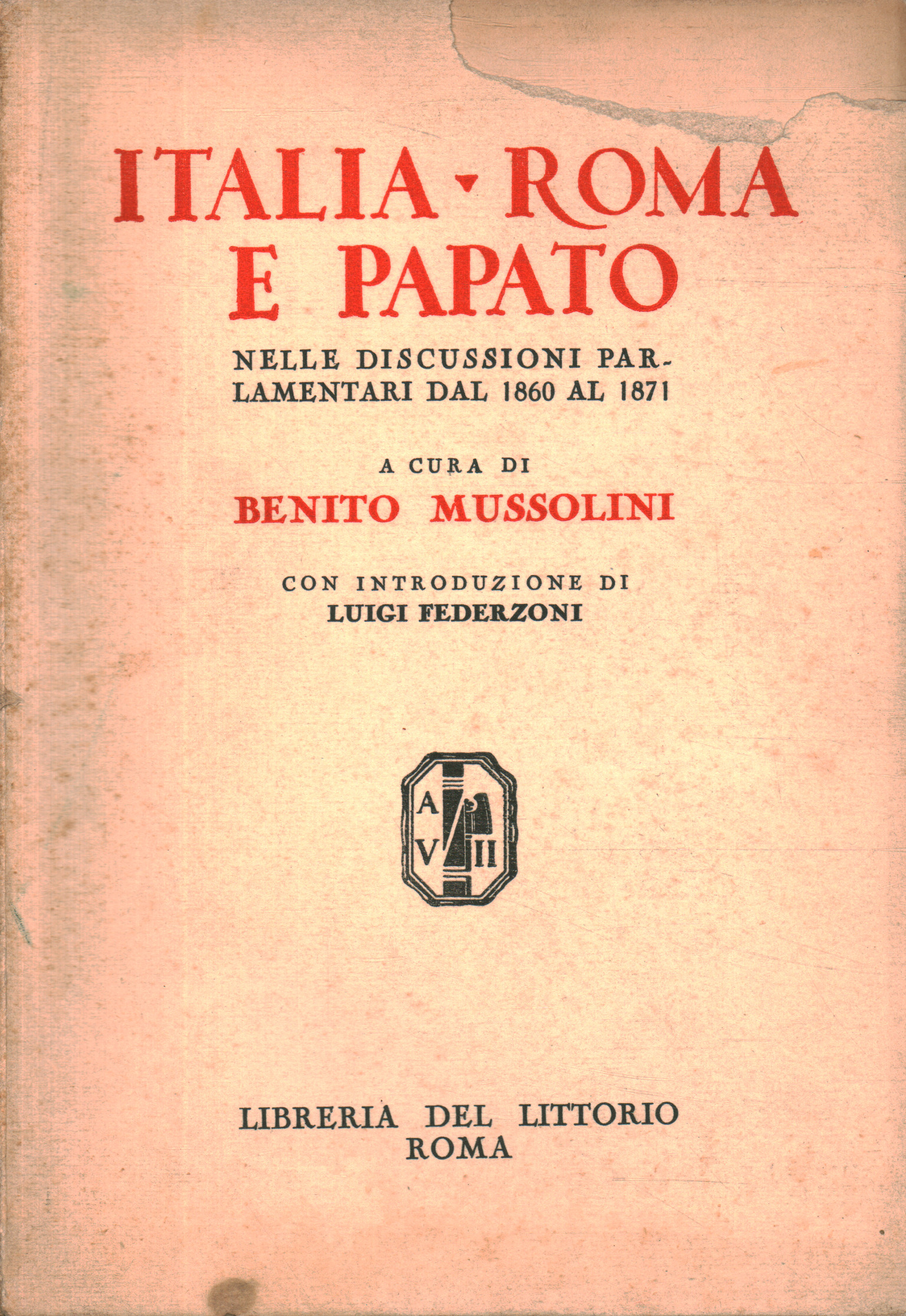 Italie - Rome et la papauté dans les discussions