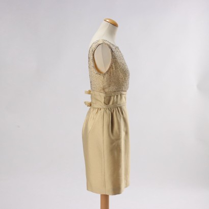 Robe de Cocktail Vintage Soie Taille 44 Italie Années 1950