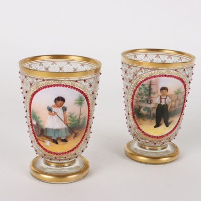 Groupe de 10 Verres Verre Europe XIX Siècle