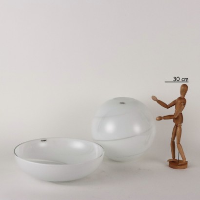 Bol et Vase Verre Man. Barbini Italie Années 1970-1980