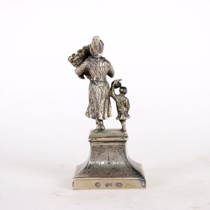 antiquariato, oggettistica, antiquariato oggettistica, oggettistica antica, oggettistica antica italiana, oggettistica di antiquariato, oggettistica neoclassico, oggettistica del 800,Coppia di Statuine in Argento