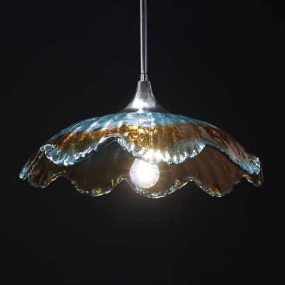 Ceiling Lamp Glass Italy 1970s