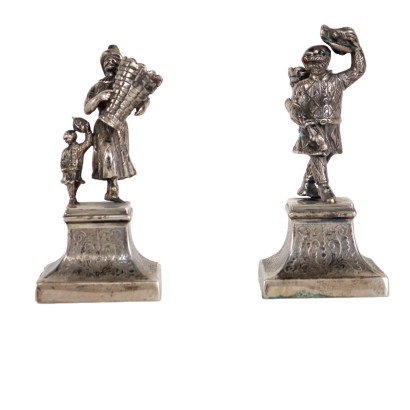 Paire de Figurines Argent Italie XIX Siècle