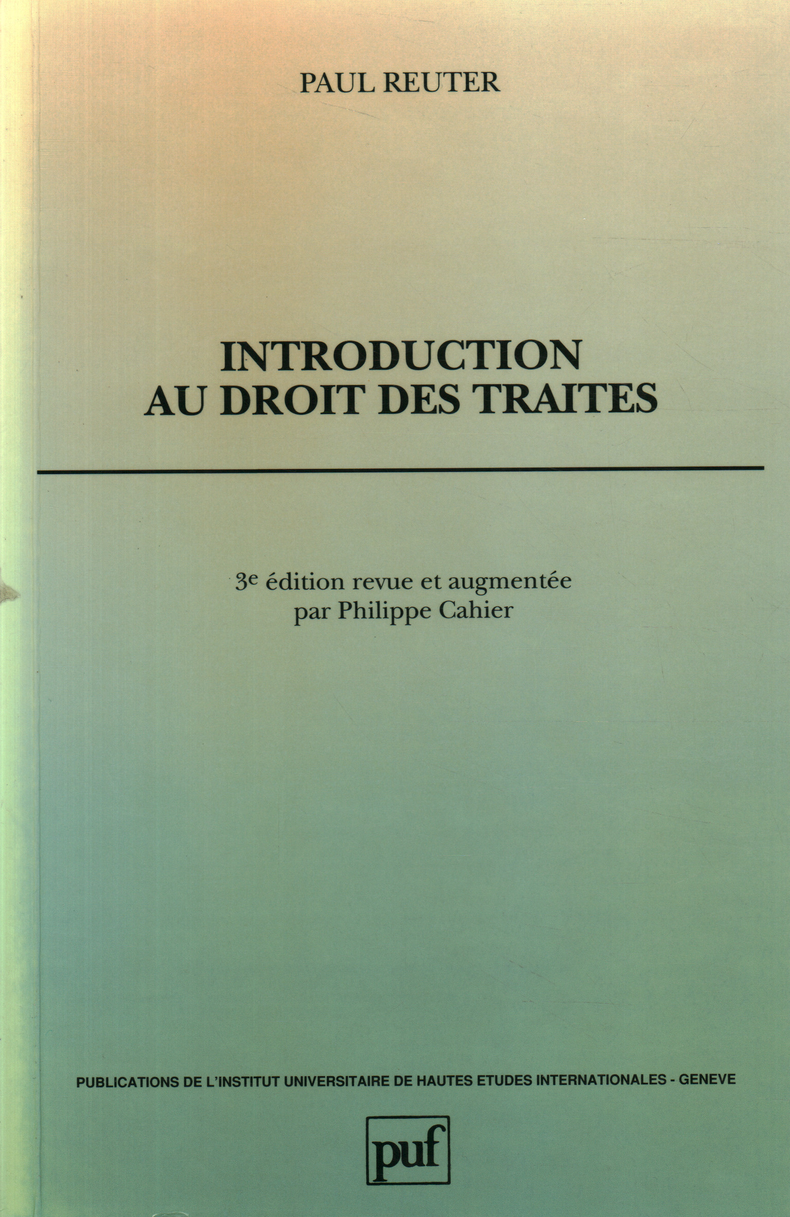 Introducción au droit des traités