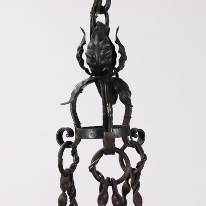 Chandelier Wrought Iron Italy XX Century