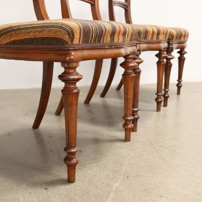 Group of 6 Chairs Walnut Italy XIX Century