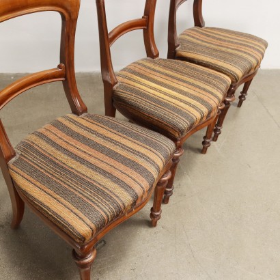 Group of 6 Chairs Walnut Italy XIX Century